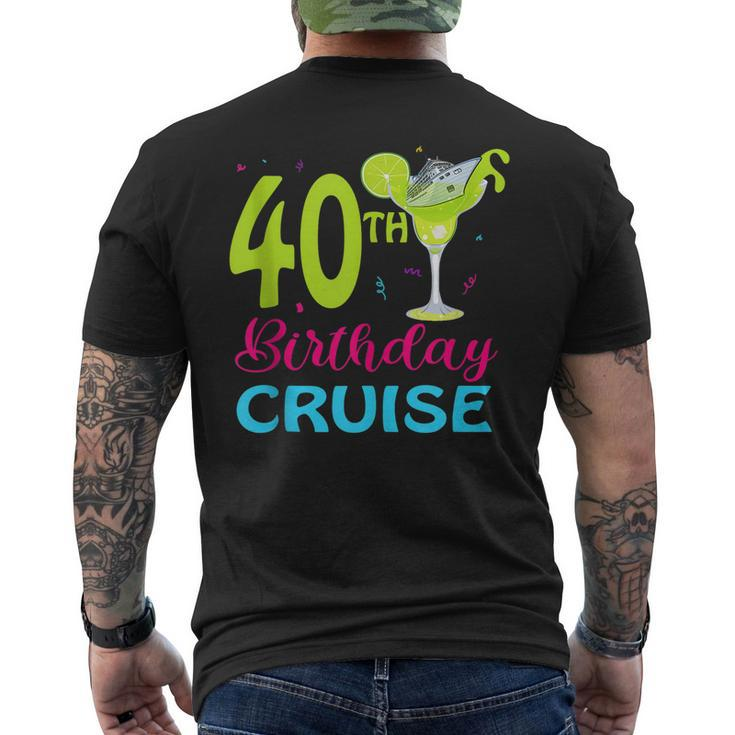 Drinking Party 40Th Birthday Cruise Vacation Squad Cruising Men's Back Print T-shirt