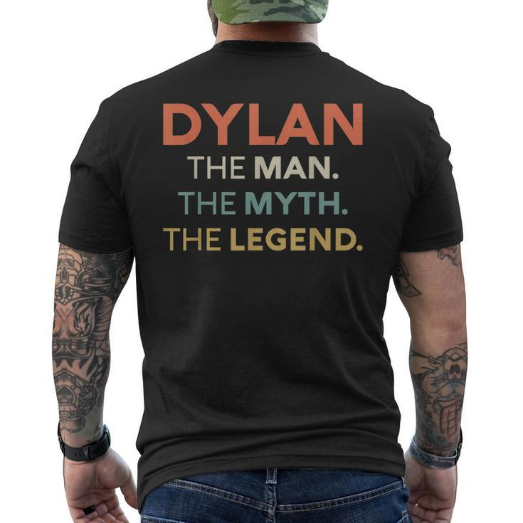 Dylan The Man The Myth The Legend Name Personalized Men Mens Back Print T-shirt