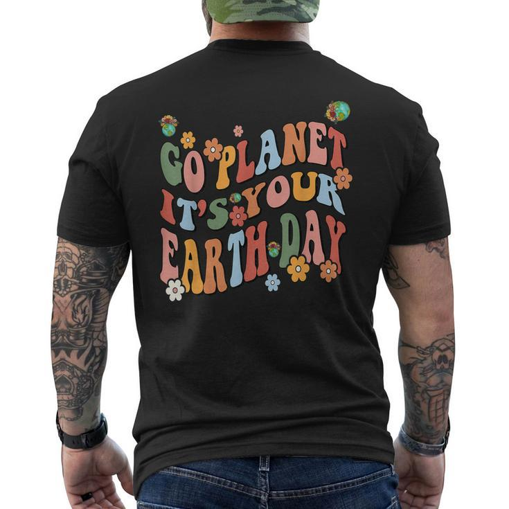 Earth Day 2023 Go Planet Its Your Earth Day Cute Groovy Men's Back Print T-shirt
