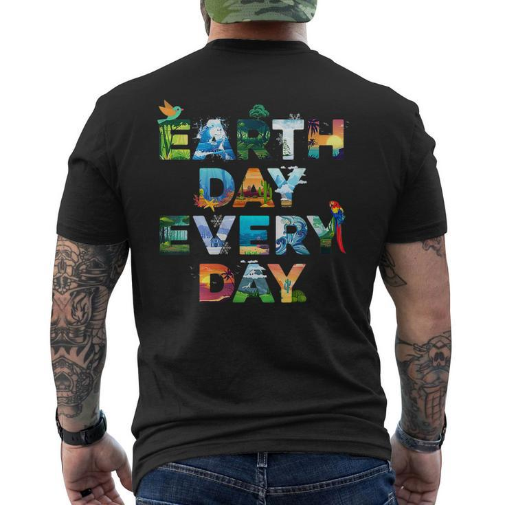 Earth Day Everyday Planet Environmental Animal Men's Back Print T-shirt