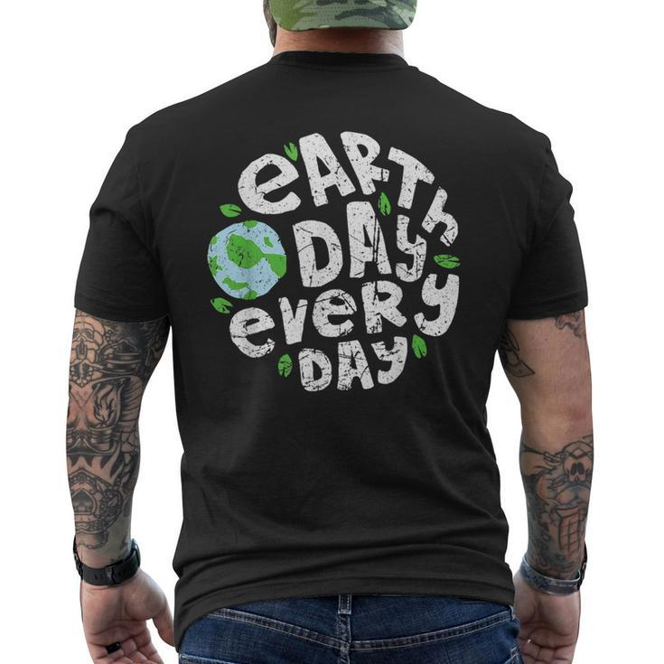 Earth Day Everyday World Earth Day Conservation Vintage Men's Back Print T-shirt