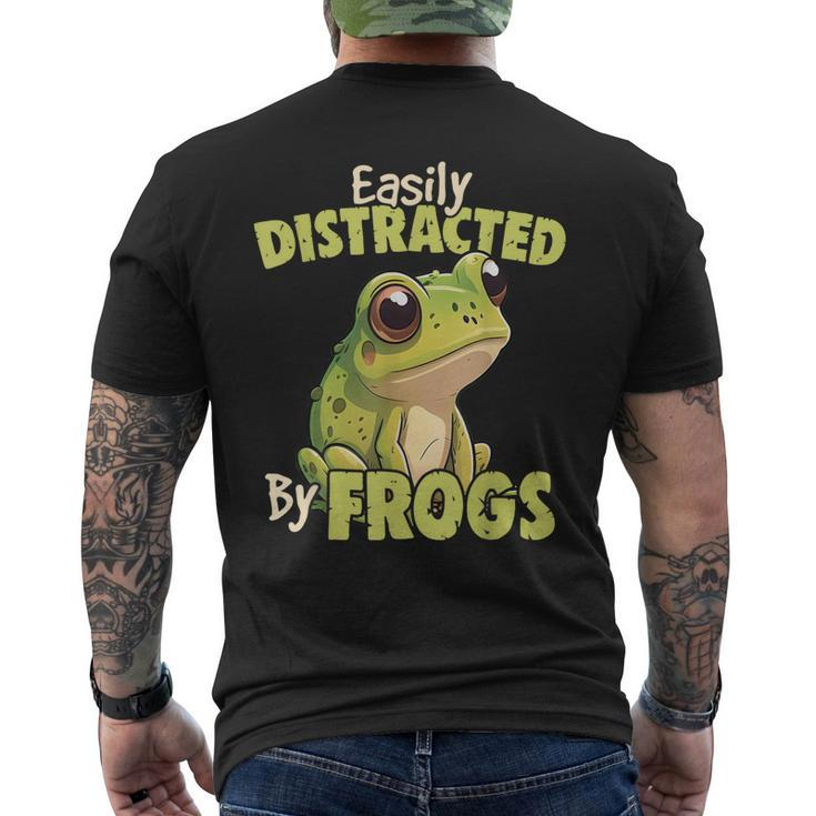 Easily Distracted By Frogs - Frog Lover Men's Back Print T-shirt