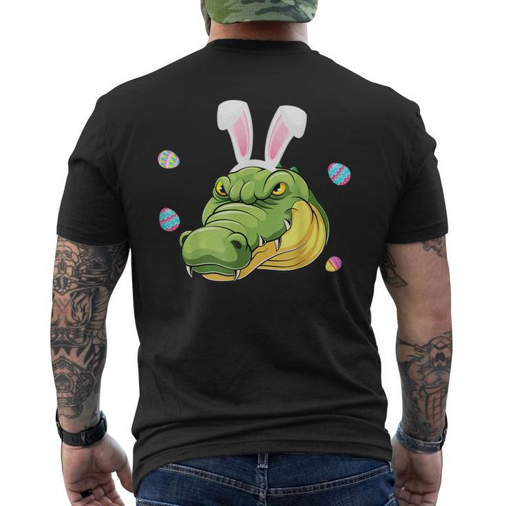 Easter Bunny Alligator Cute Face Sunglasses Hunting Eggs Men's Back Print T-shirt