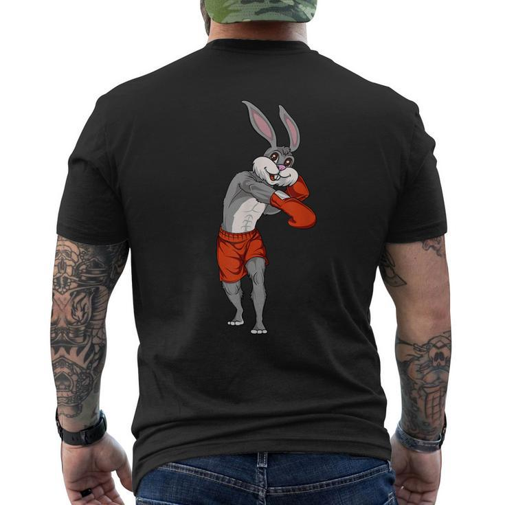 Easter Bunny Boxing Rabbit Men's Back Print T-shirt
