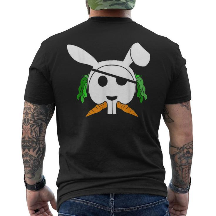 Easter Bunny Pirate Scull Egg Hunting Rabbit Men's T-shirt Back Print