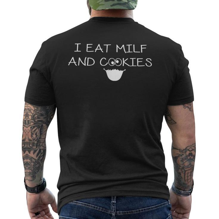 I Eat Milf And Cookies Humor Men's Back Print T-shirt