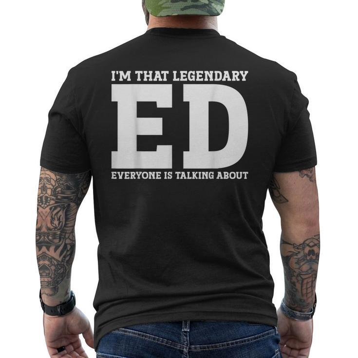 Ed Personal Name First Name Ed Men's Back Print T-shirt