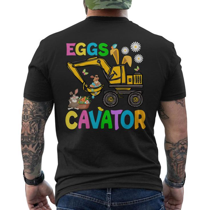 Eggs Cavator Happy Easter Excavator Hunting Egg Kids Men's Back Print T-shirt