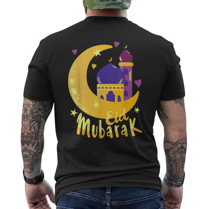 Eid Mubarak - Eid Al Fitr Islamic Holidays Celebration Men's Back Print T-shirt