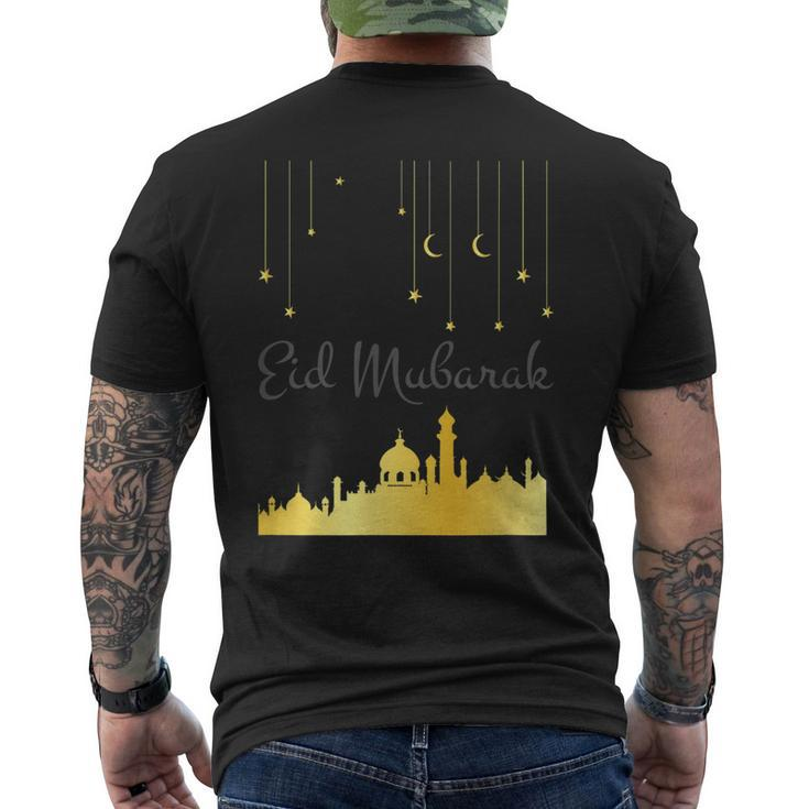 Eid Mubarak Celebrate With Muslims Al-Fitr And Al-Adha Men's Back Print T-shirt