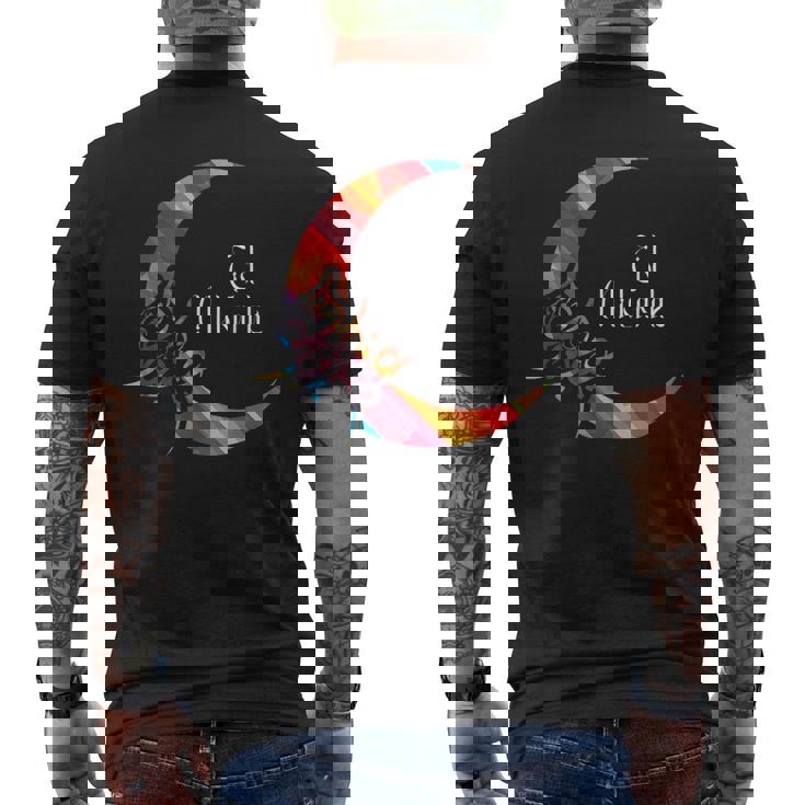 Eid Mubarak-Eid Al Fitr Islamic Holidays Arabic Men's Back Print T-shirt