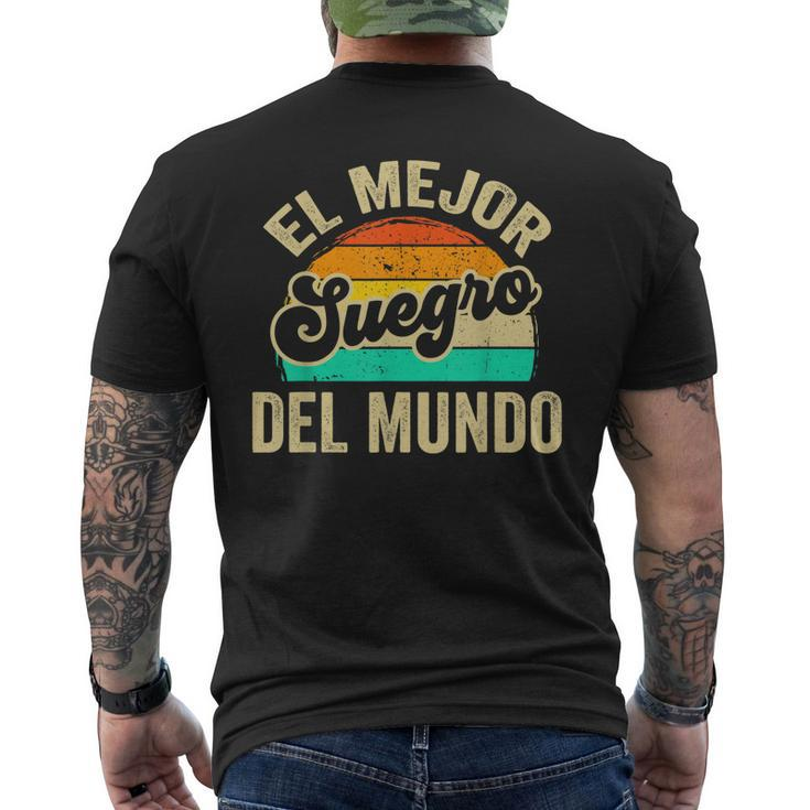 El Mejor Suegro Del Mundo Vintage Retro Dad Grandpa Father Men's Back Print T-shirt