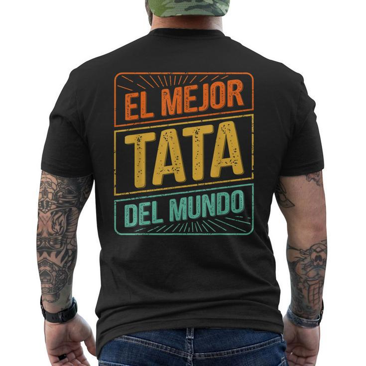 El Mejor Tata Del Mundo Men Retro Vintage Dad Papa Mens Back Print T-shirt