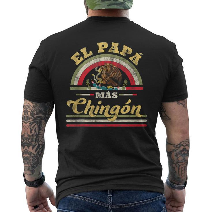 Mens El Papa Mas Chingon Mexican Flag Cool Dad Regalo Men's T-shirt Back Print