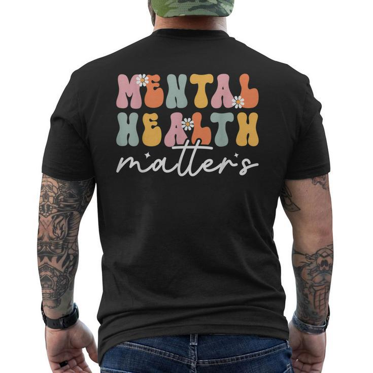 End The Stigma Mental Health Matters Mental Health Awareness Men's Back Print T-shirt