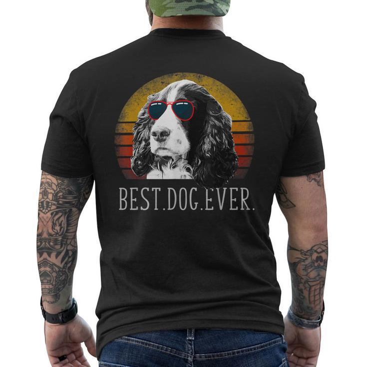 English Springer Spaniel Retro Best Dog Lover Ever Men's T-shirt Back Print