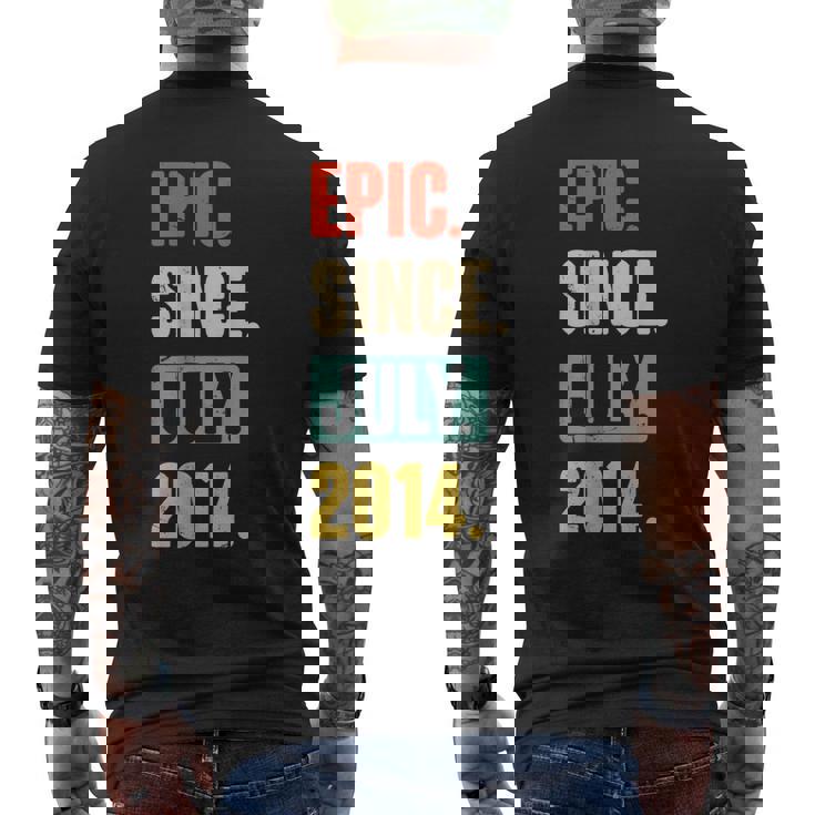 Epic Since July 2014 - Birthday 9Th Decoration Funny  Men's Crewneck Short Sleeve Back Print T-shirt