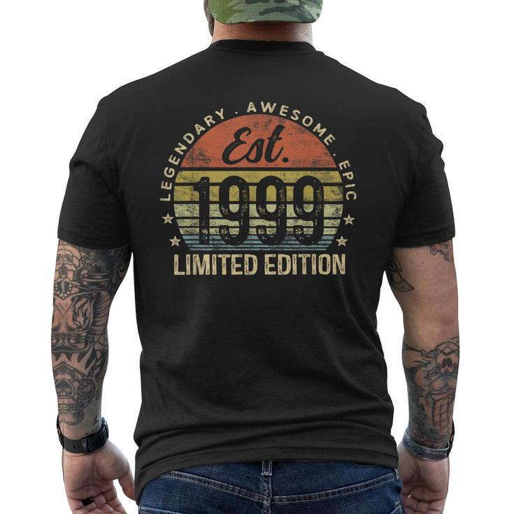 Est 1999 Limited Edition 24Th Birthday Vintage 24 Year Old Men's Back Print T-shirt
