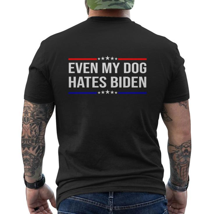 Even My Dog Hates Biden Funny Anti Biden Fjb V2 Men's Crewneck Short Sleeve Back Print T-shirt