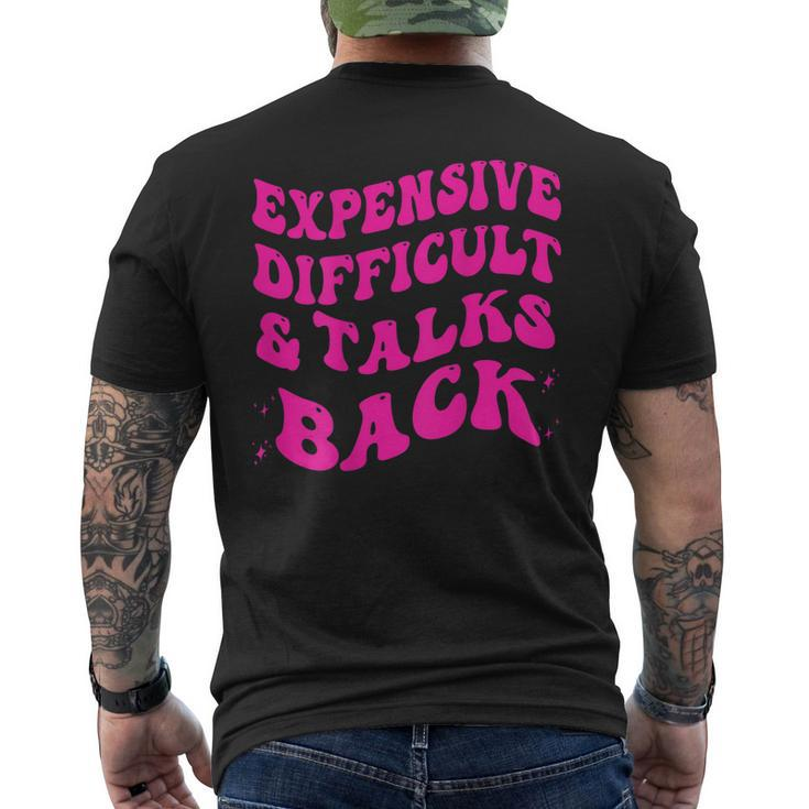 Expensive Difficult And Talks Back Groovy On Back Men's Back Print T-shirt
