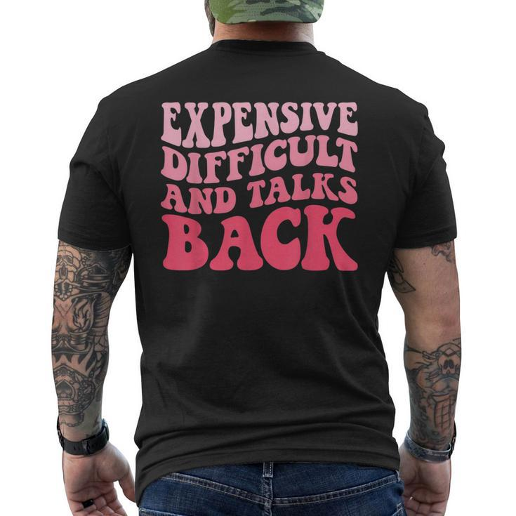 Expensive Difficult And Talks Back Mom Life Men's Back Print T-shirt