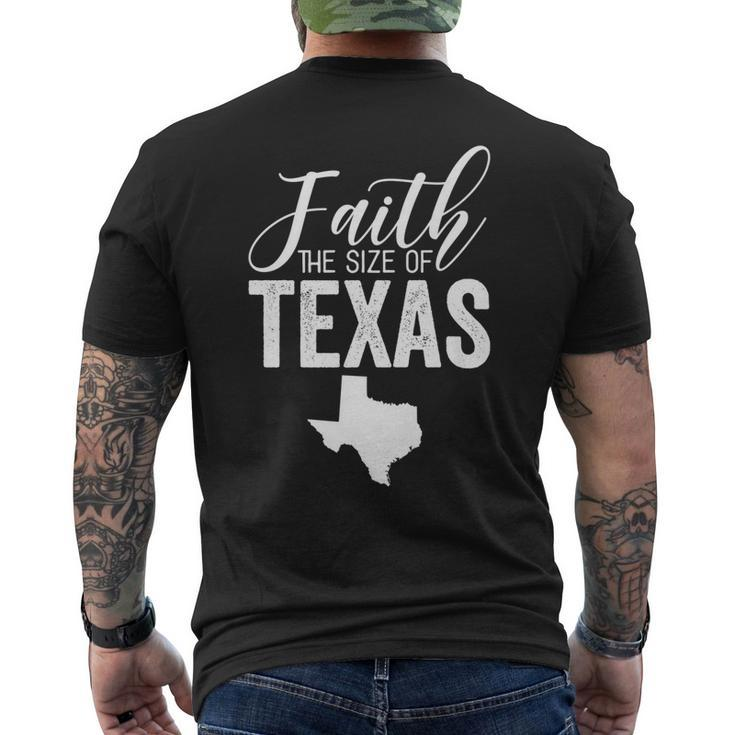 Faith The Size Of Texas Novelty Men's Back Print T-shirt