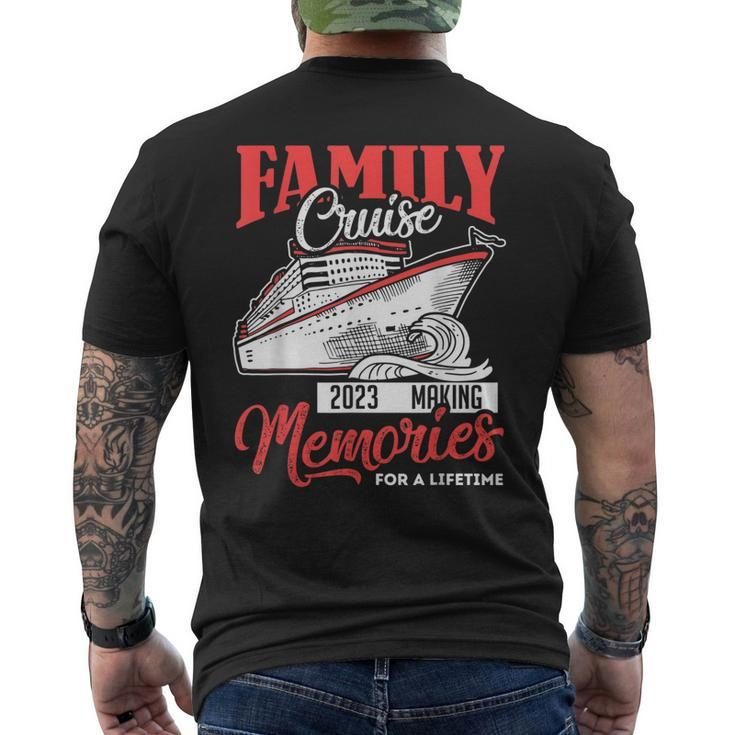 Family Cruise 2023 Vacation Party Trip Ship Men's T-shirt Back Print - Thegiftio