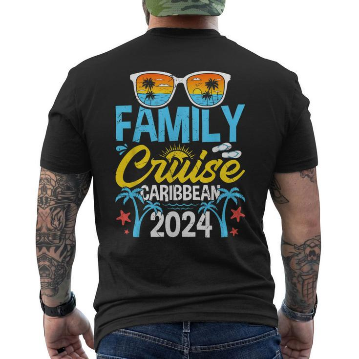 Family Cruise Caribbean 2024 Vacation Souvenir Matching Men's Back Print T-shirt