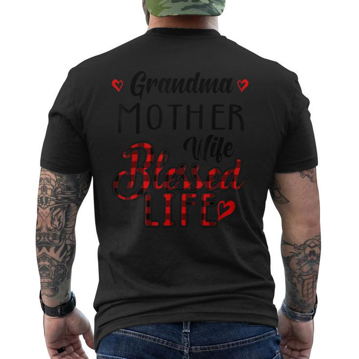 Family Grandma Mother Wife Blessed LifeMen's Back Print T-shirt