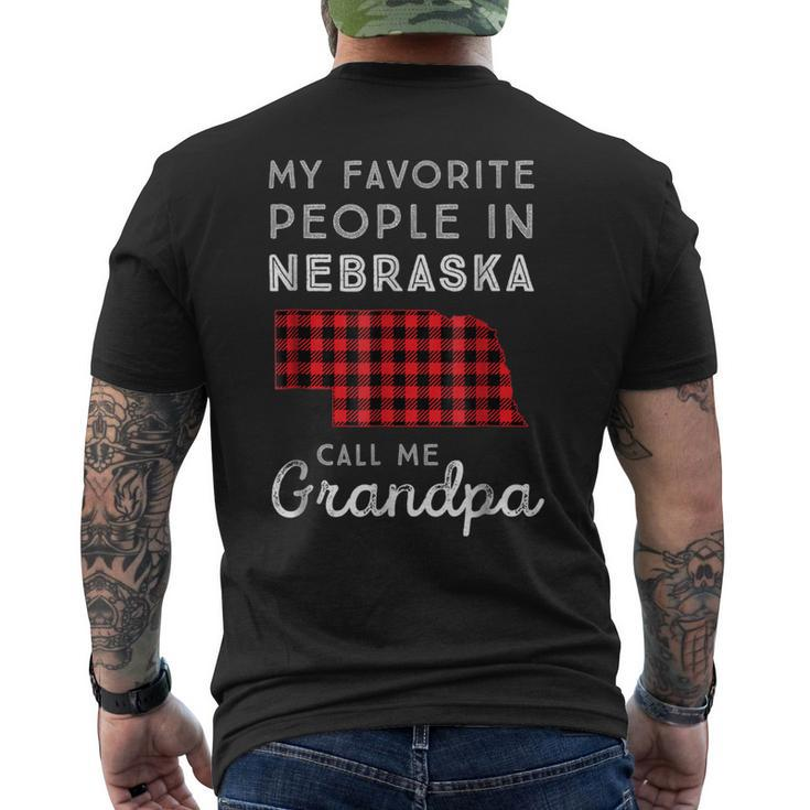 Family Matching T Grandpa Buffalo Plaid Nebraska Men's Back Print T-shirt
