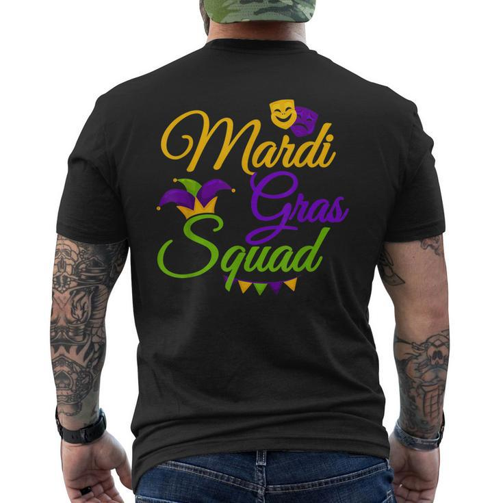 Fat Tuesday Matching Mardi Gras Squad Men's Back Print T-shirt