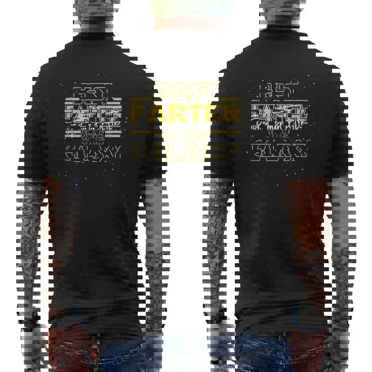 Father Gift Best Farter In The Galaxy Gift For Father Gift For Mens Mens Back Print T-shirt