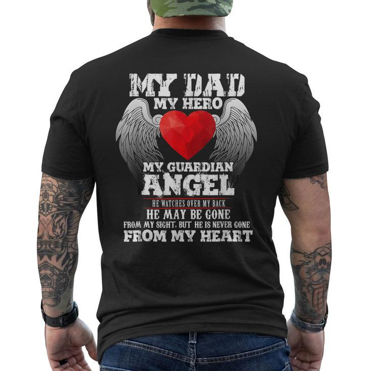 Father In Heaven My Dad My Hero My Guardian Angel Father Day Men's Back Print T-shirt