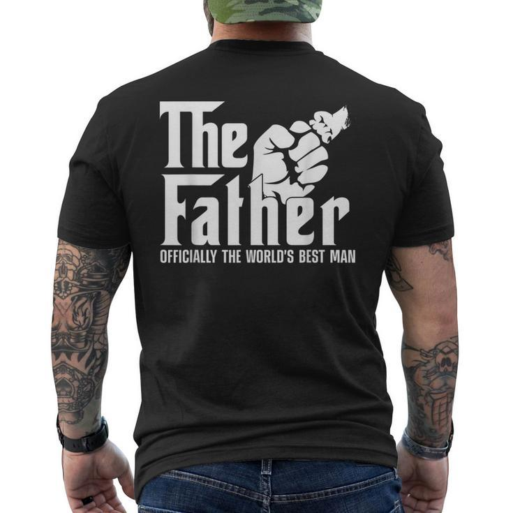 Father Officially Best Man Papa Daddy Stepdad Poppa Husband Gift For Mens Mens Back Print T-shirt