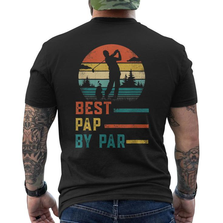 Fathers Day Best Pap By Par Golf For Dad Grandpa Men's Back Print T-shirt
