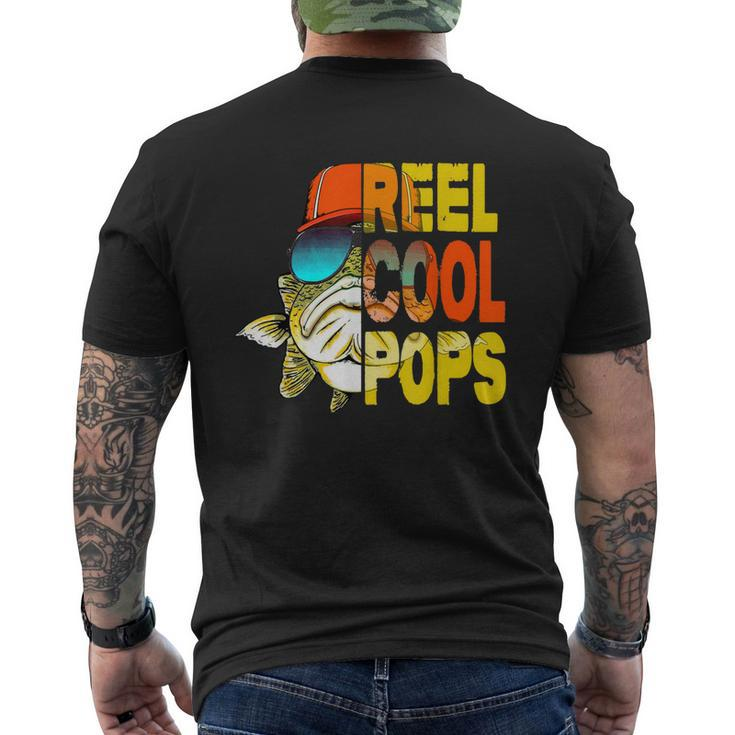 Fathers Day Fishing Reel Cool Pops Men's Back Print T-shirt