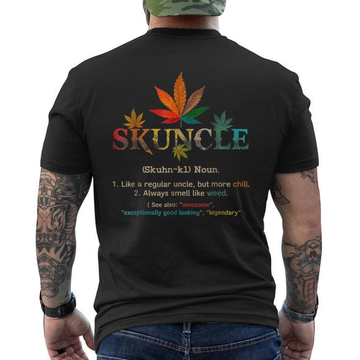 Fathers Day Funny Retro Vintage Uncle Wear Skuncle Skunkle Mens Back Print T-shirt
