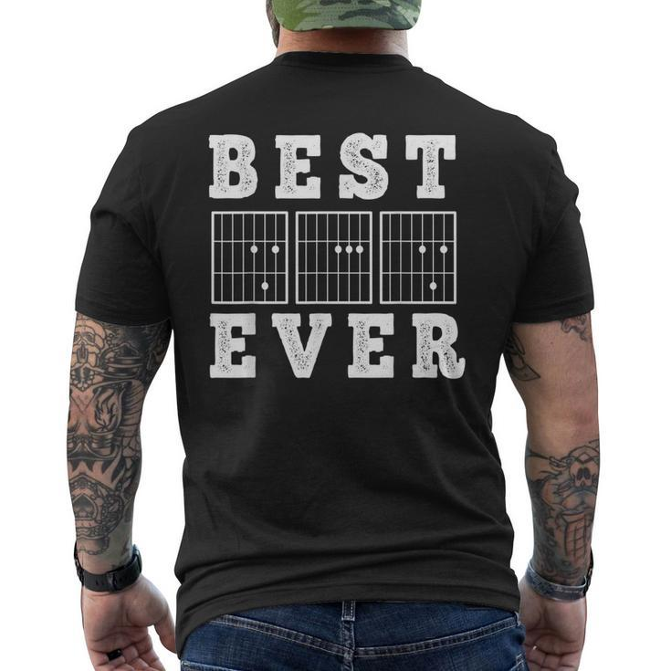 Fathers Day For Guitarist Guitar Chord Best Dad Ever Men's Back Print T-shirt