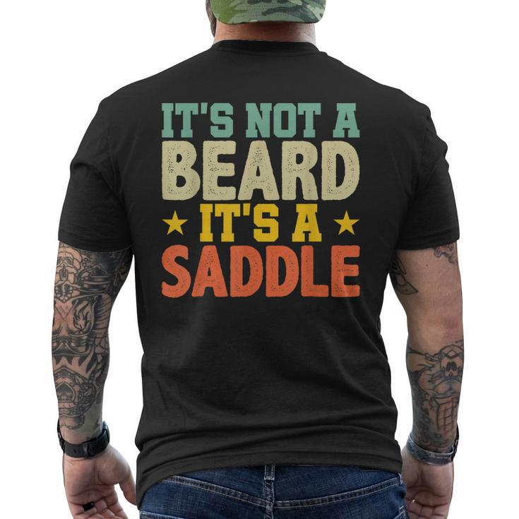 Fathers Day Not Just A Beard Its A Saddle For Men Men's Back Print T-shirt