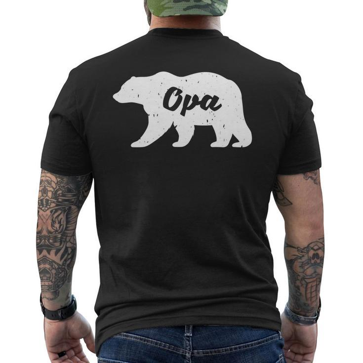 Fathers Day Opa Bear Men's Back Print T-shirt