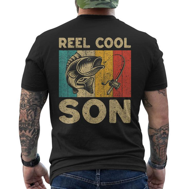 Fathers Day Present Fishing Reel Cool Son Men's Back Print T-shirt