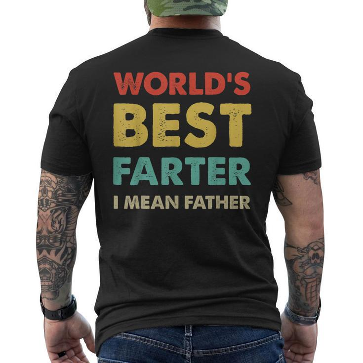 Fathers Day Retro Dad Worlds Best Farter I Mean Father Men's T-shirt Back Print