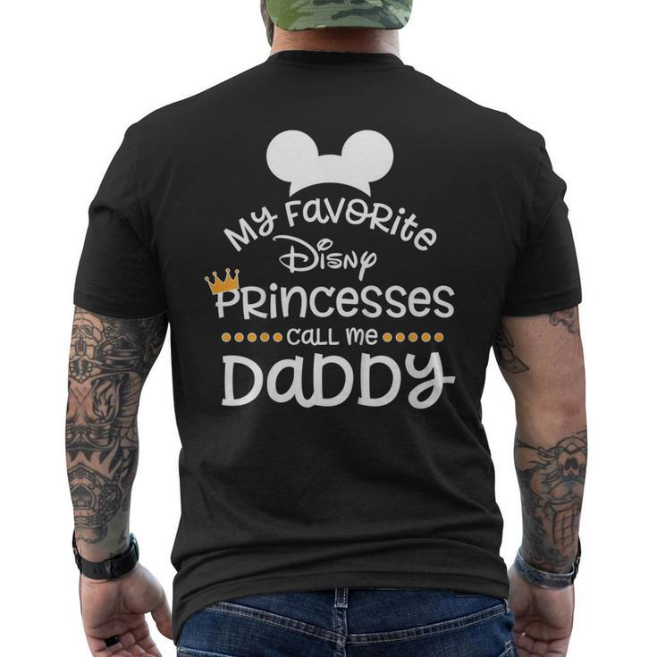 Fathers Day Shirt My Favorite Princess Dad Men's Back Print T-shirt