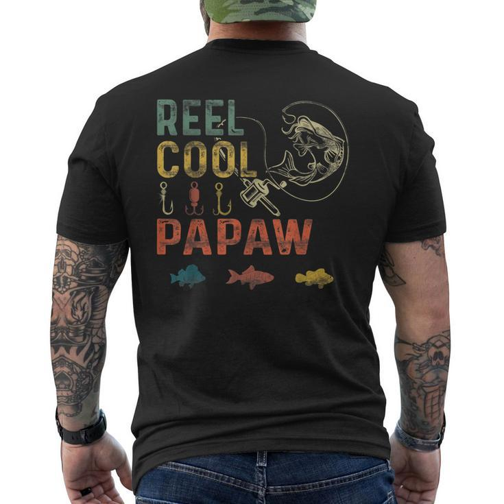 Fathers Day Vintage Fishing Reel Cool Papaw Men's T-shirt Back Print