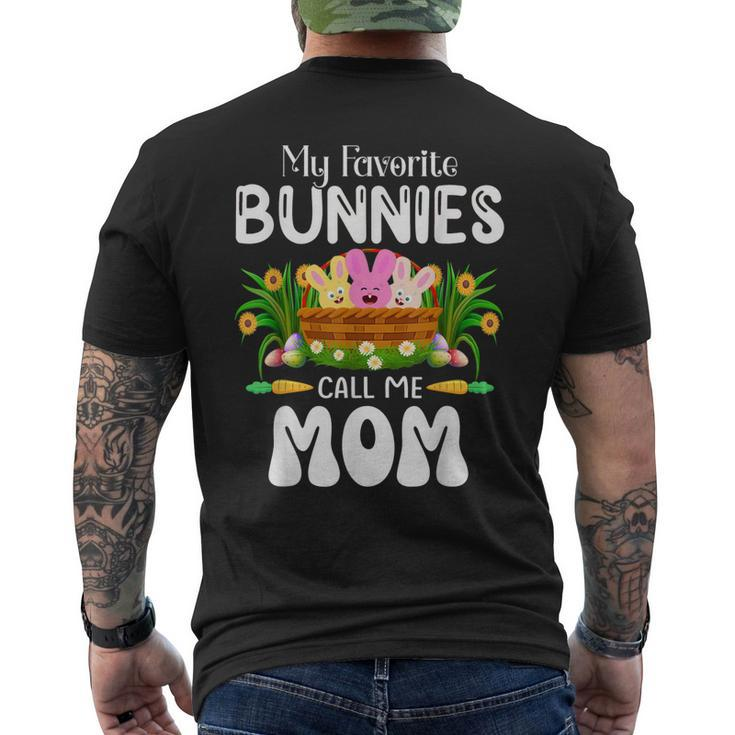 My Favorite Bunnies Call Me Mom - Easter Bunny Boys Girls Men's Back Print T-shirt
