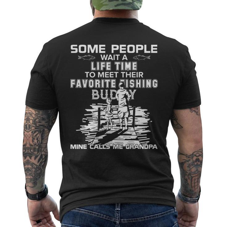 My Favorite Fishing Buddy Calls Me Grandpa - Fish Men's T-shirt Back Print