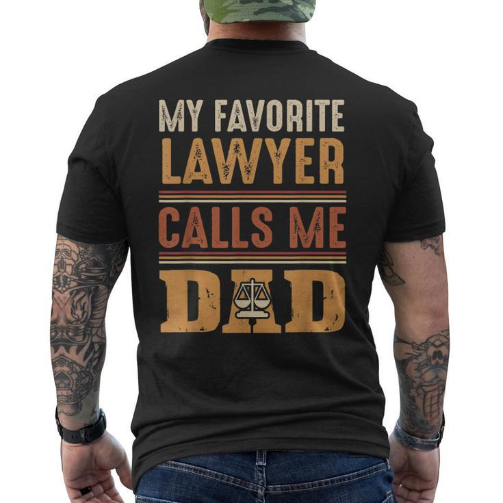 My Favorite Lawyer Calls Me Dad Best Fathers Day Men's Back Print T-shirt