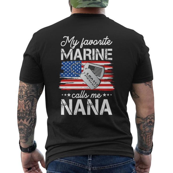 My Favorite Marine Calls Me Nana V2 Men's T-shirt Back Print