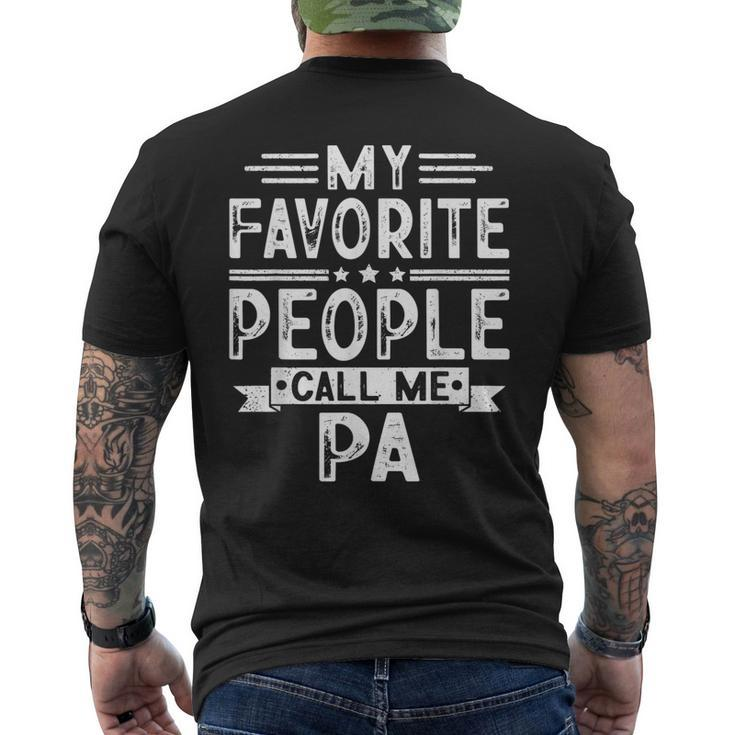 My Favorite People Call Me Pa Vintage Dad Men's T-shirt Back Print