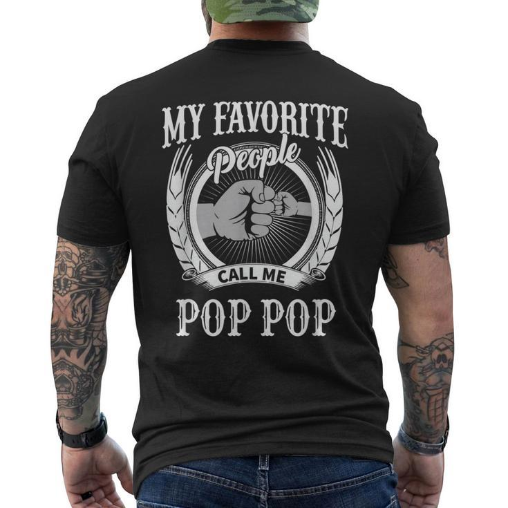 My Favorite People Call Me Pop Pop Grandpa Men's Back Print T-shirt